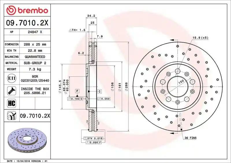 BREMBO 09.7010.2X