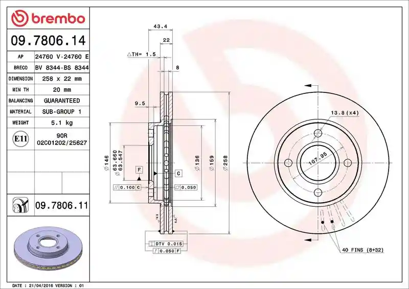 BREMBO 09.7806.14
