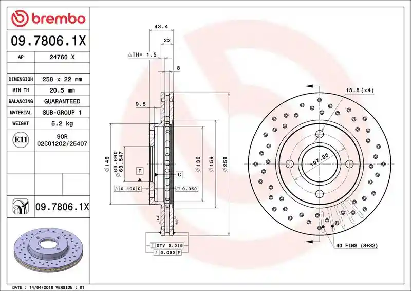 BREMBO 09.7806.1X
