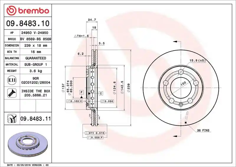 BREMBO 09.8483.11