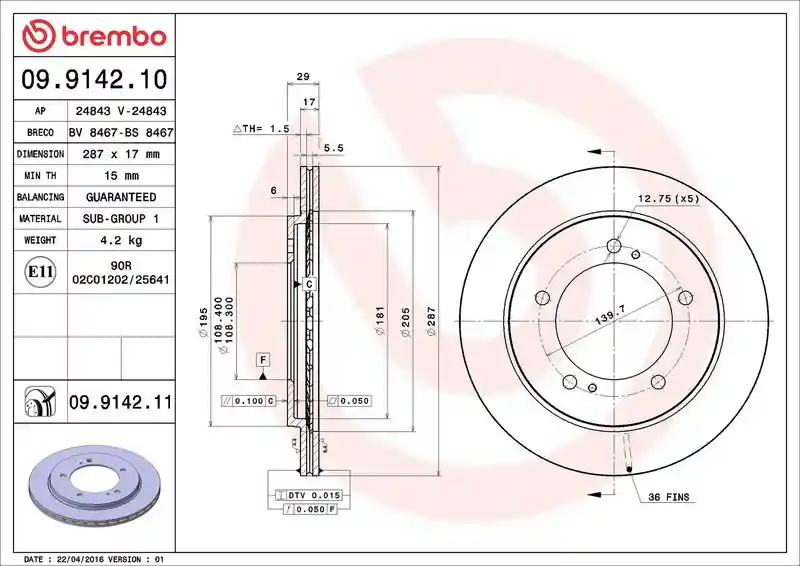 BREMBO 09.9142.10