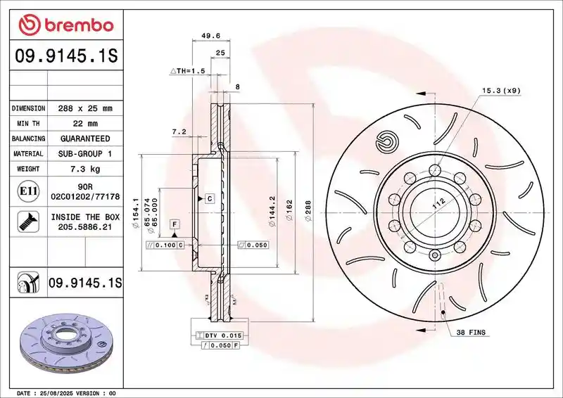 BREMBO 09.9145.1S
