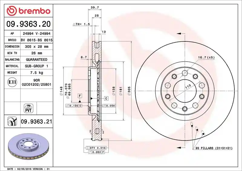 BREMBO 09.9363.20