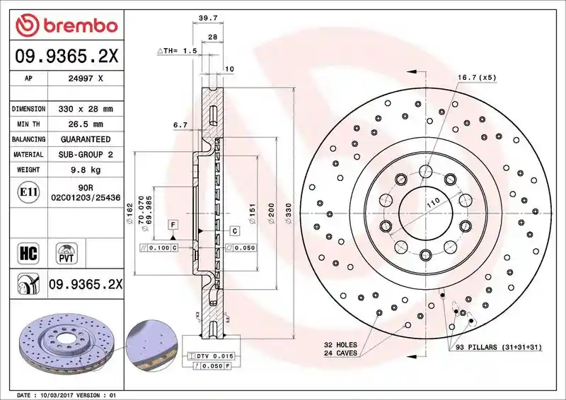 BREMBO 09.9365.2X