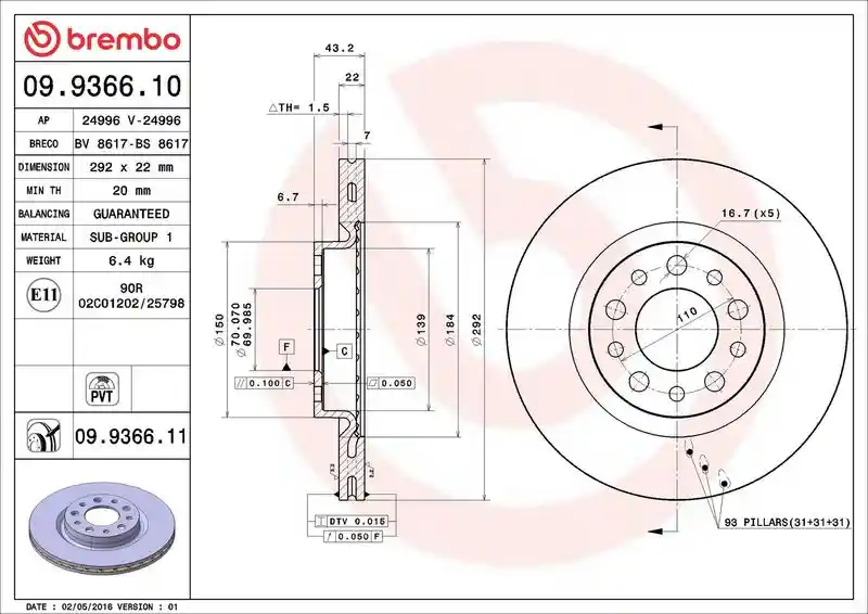 BREMBO 09.9366.10