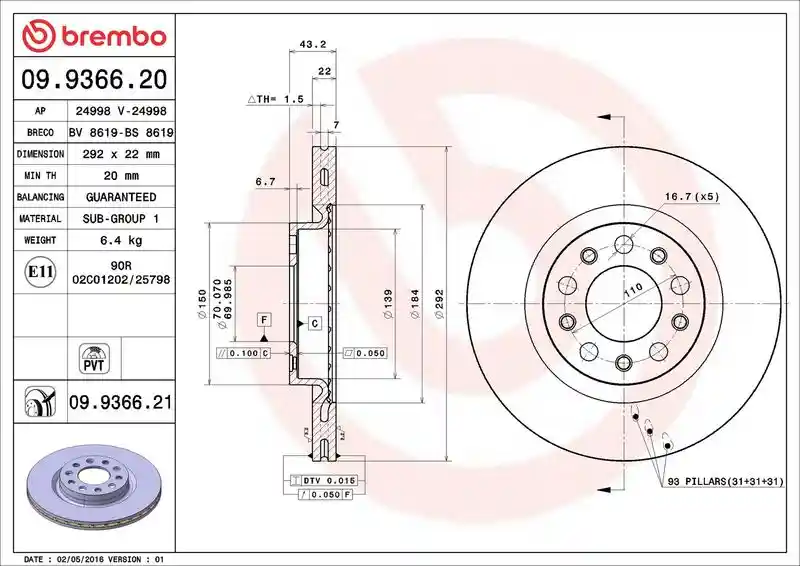 BREMBO 09.9366.21