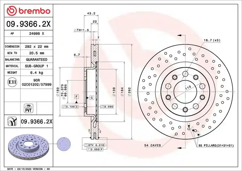 BREMBO 09.9366.2X