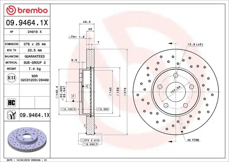 BREMBO 09.9464.1X