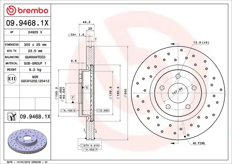 BREMBO 09.9468.1X