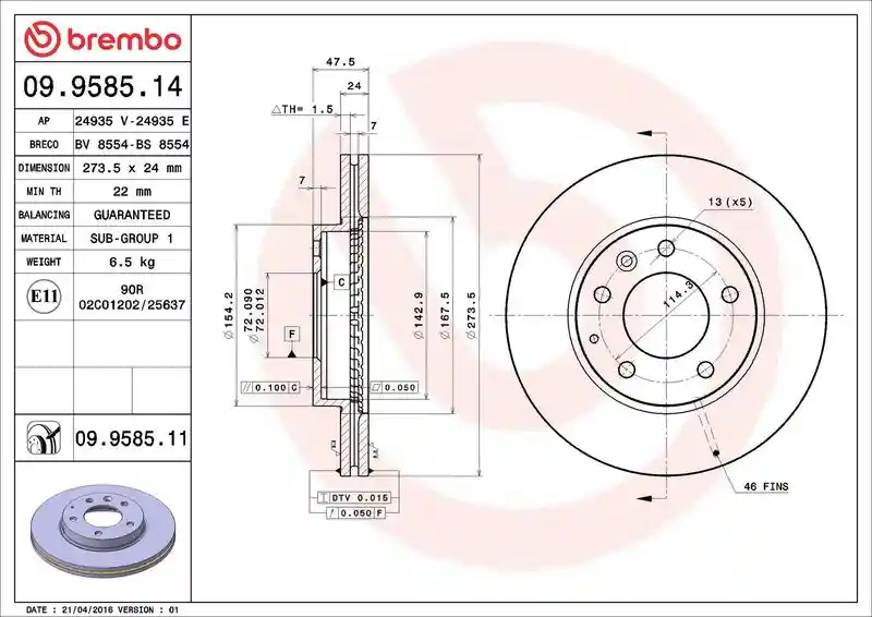 BREMBO 09.9585.14