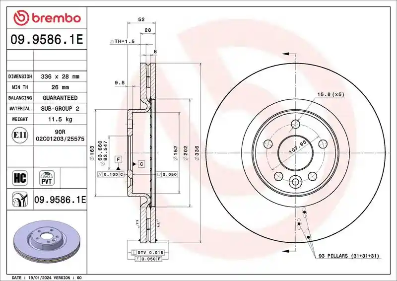 BREMBO 09.9586.1E