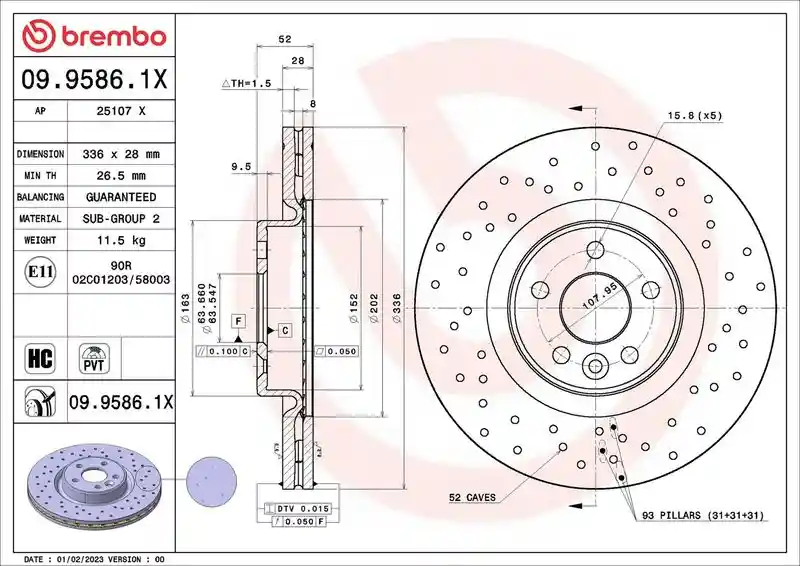 BREMBO 09.9586.1X