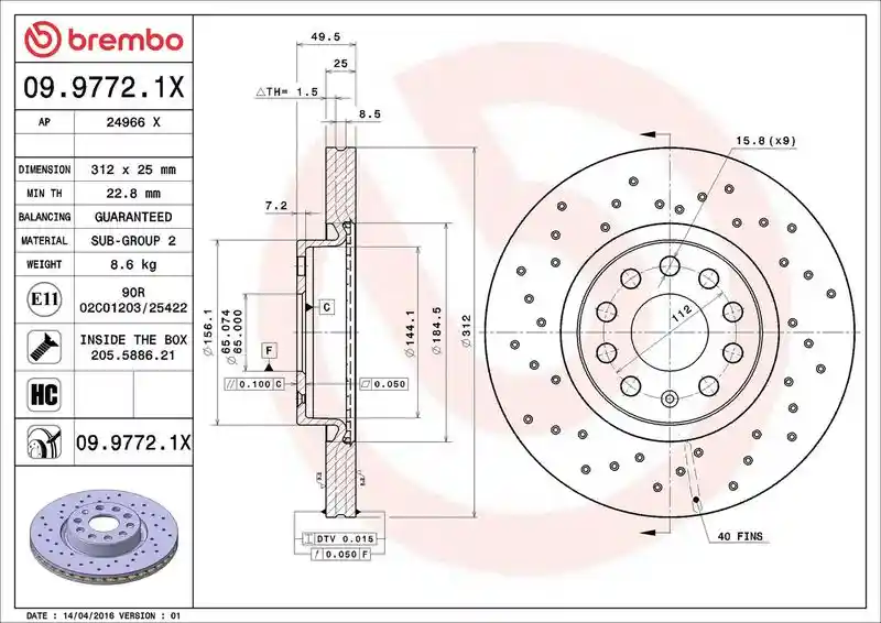 BREMBO 09.9772.1X