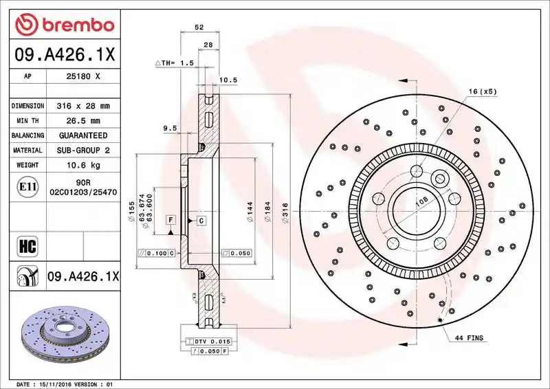 BREMBO 09.A426.1X