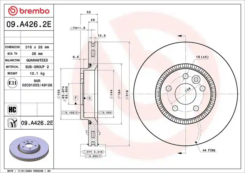 BREMBO 09.A426.2E