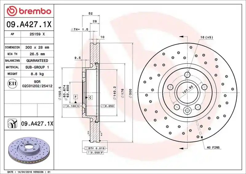 BREMBO 09.A427.1X