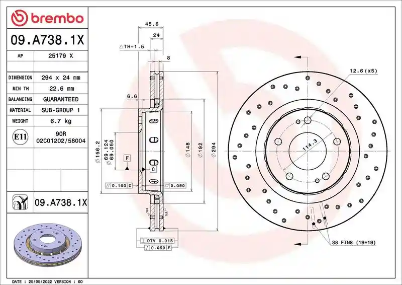 BREMBO 09.A738.1X