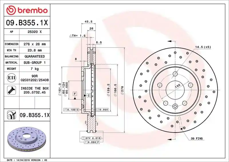 BREMBO 09.B355.1X