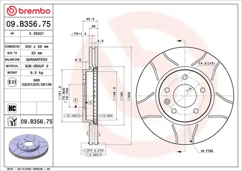 BREMBO 09.B356.75