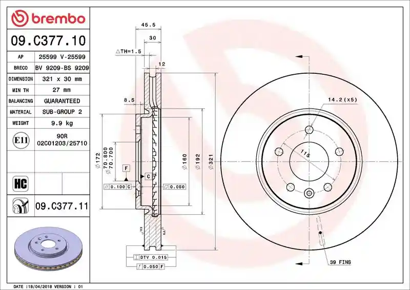 BREMBO 09.C377.11