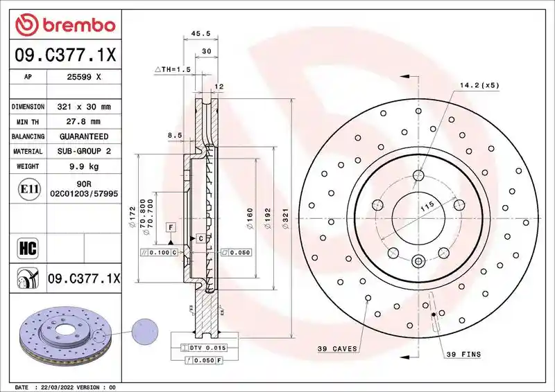 BREMBO 09.C377.1X