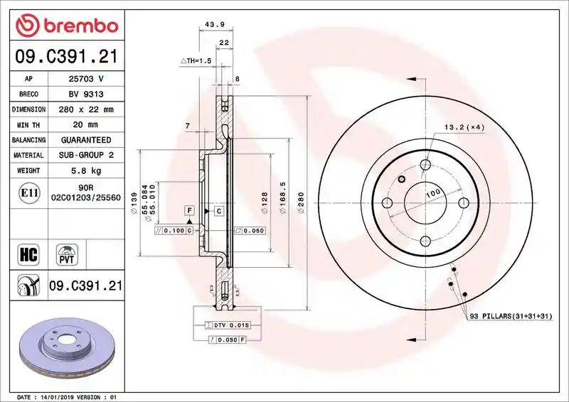 BREMBO 09.C391.21