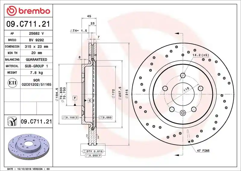 BREMBO 09.C711.21