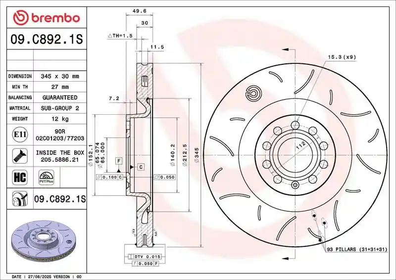 BREMBO 09.C892.1S