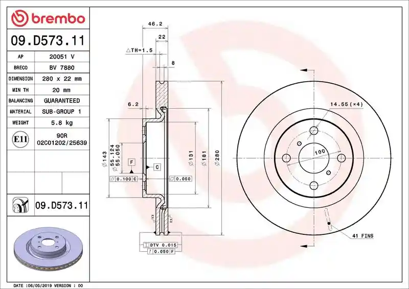 BREMBO 09.D573.11