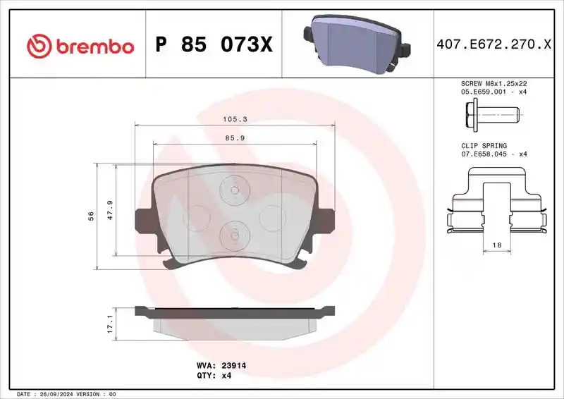 BREMBO P 85 073X