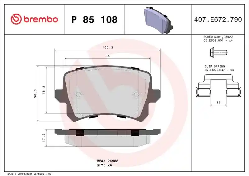 BREMBO P 85 108