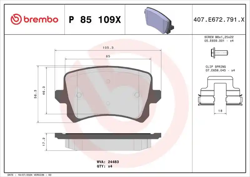 BREMBO P 85 109X