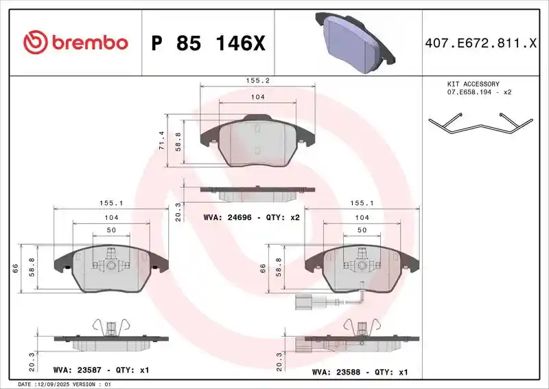 BREMBO P 85 146X
