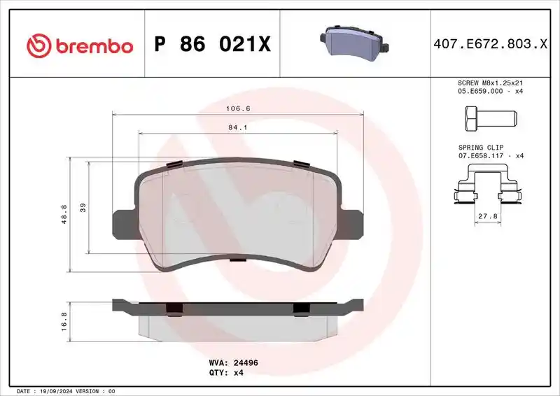 BREMBO P 86 021X