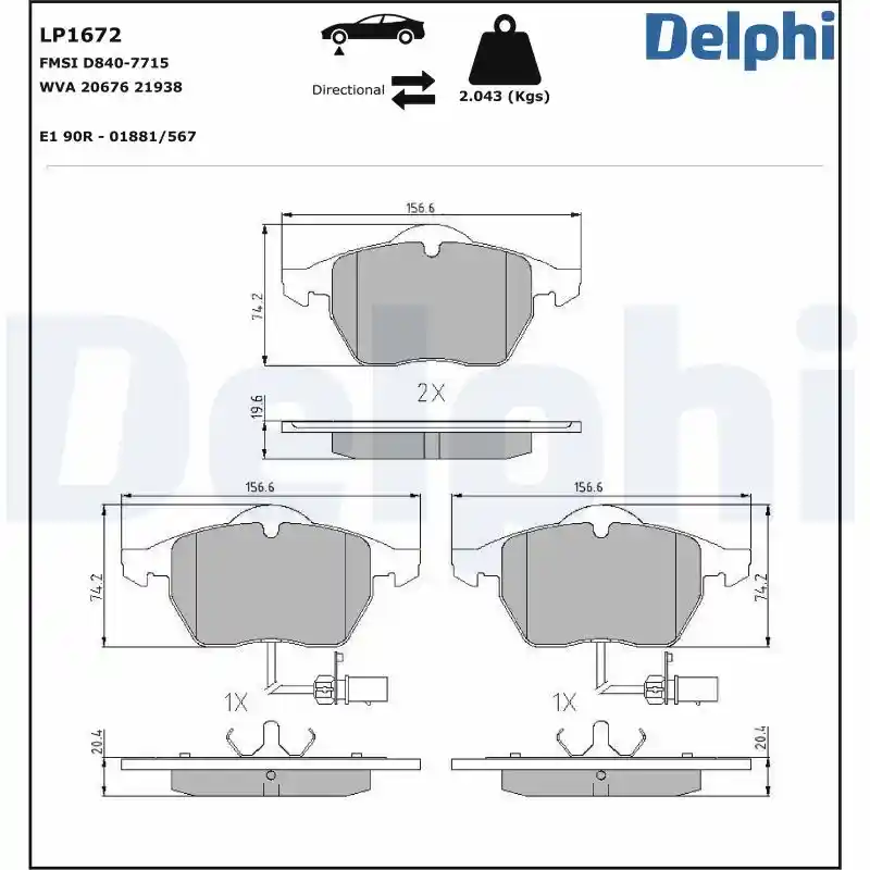 DELPHI LP1672