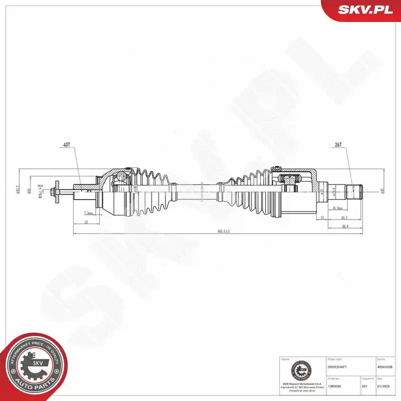 ESEN SKV 40SKV038 ESEN SKV 40SKV038