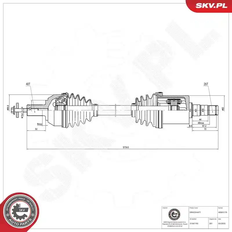 ESEN SKV 40SKV179 ESEN SKV 40SKV179