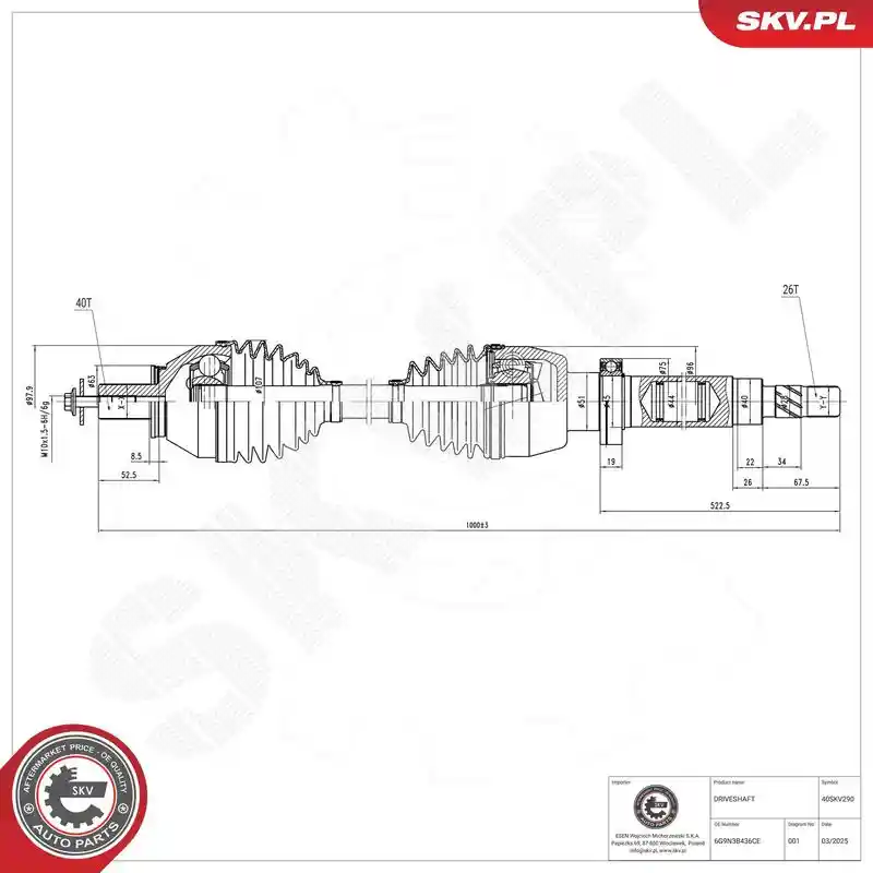 ESEN SKV 40SKV290 ESEN SKV 40SKV290