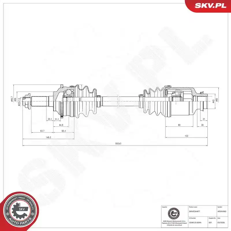 ESEN SKV 40SKV662 ESEN SKV 40SKV662