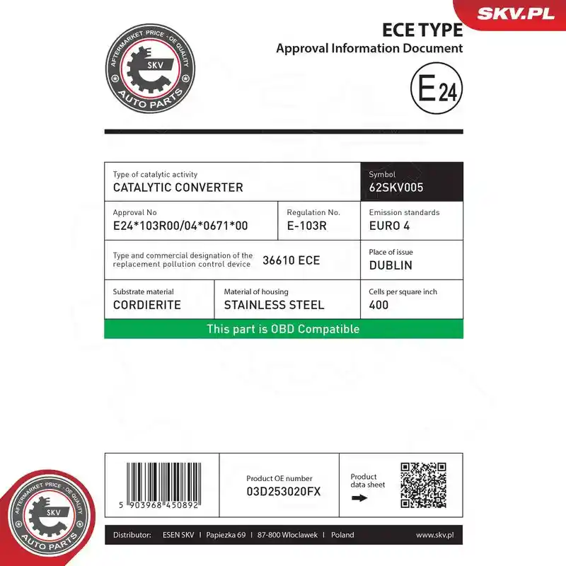 ESEN SKV 62SKV005 ESEN SKV 62SKV005