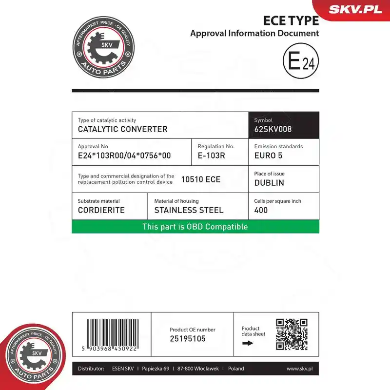 ESEN SKV 62SKV008 ESEN SKV 62SKV008