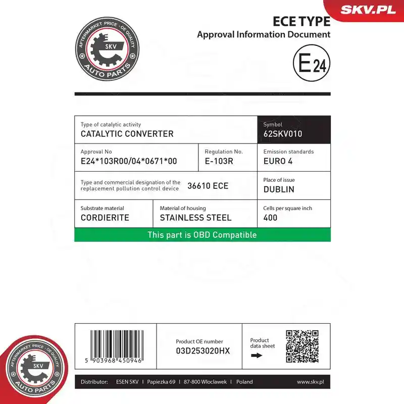 ESEN SKV 62SKV010 ESEN SKV 62SKV010