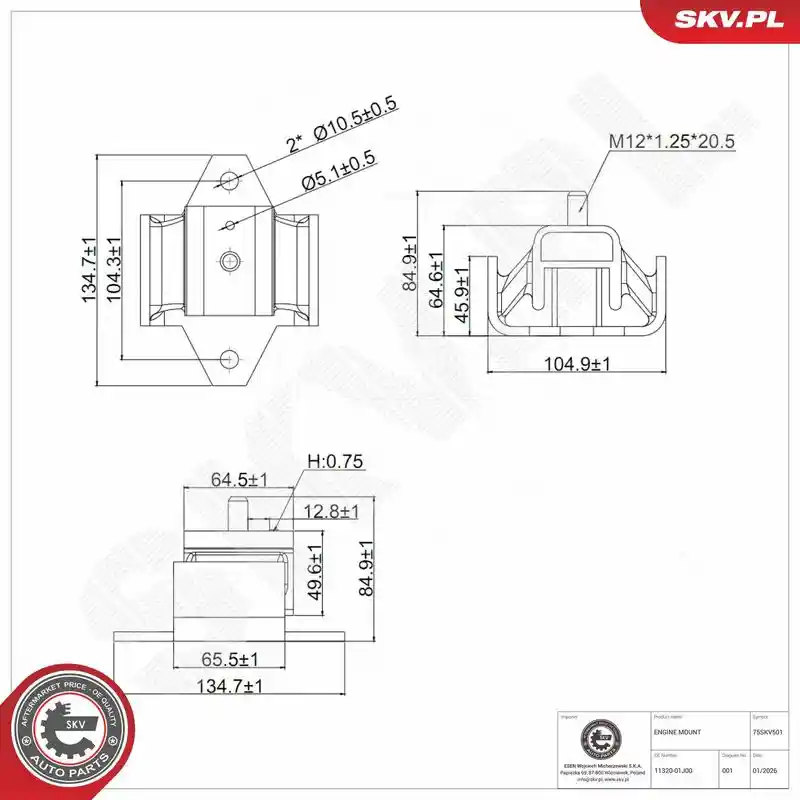 ESEN SKV 75SKV501 ESEN SKV 75SKV501