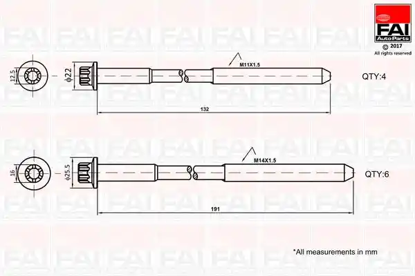 FAI AutoParts B1625 FAI AutoParts B1625