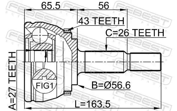 FEBEST 2710-S40A43