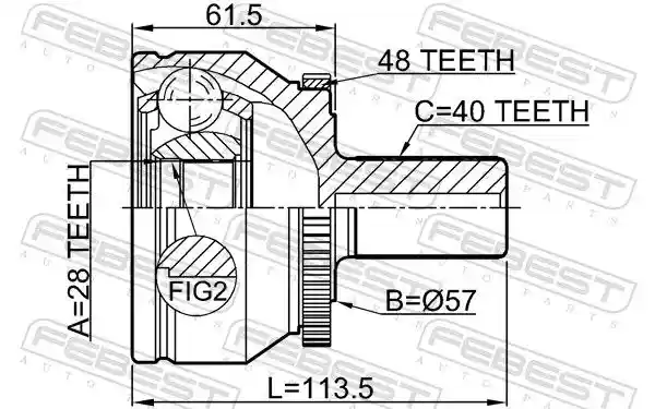 FEBEST 2710-XC90A48