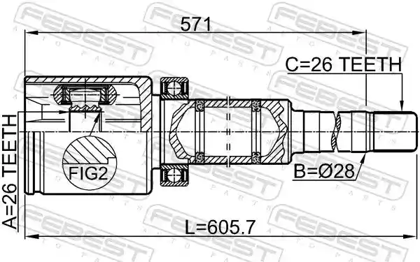 FEBEST 2711-S80AWDTRH