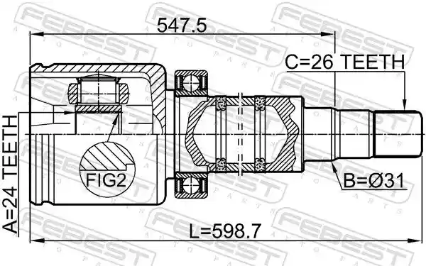 FEBEST 2711-V70RH