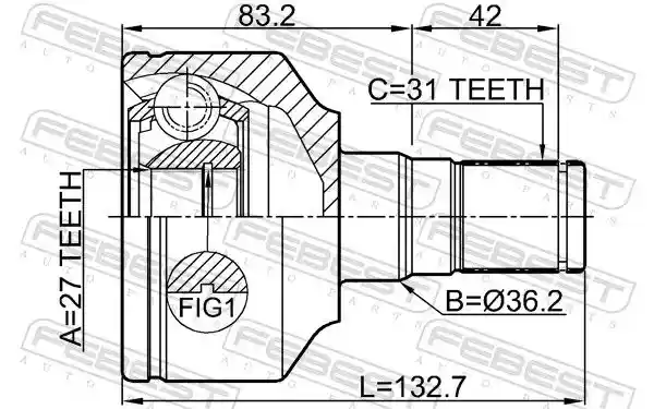 FEBEST 2711-XC70LH
