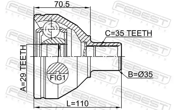 FEBEST 2711-XC90LH